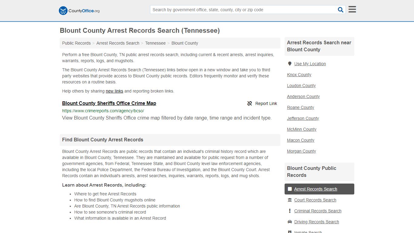 Arrest Records Search - Blount County, TN (Arrests & Mugshots)